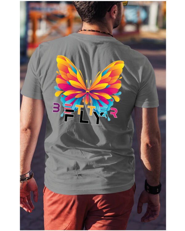 Koszulka unisex motyl “Better fly”, dla niego – wybierz kolor!