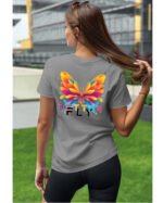 Koszulka unisex motyl “Better fly”, dla niej – wybierz kolor!