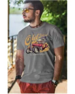 Koszulka unisex vintage samochód "Hot rod", dla niego – wybierz kolor!