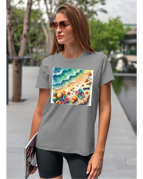 Koszulka Plaża, fale i klapki UNISEX