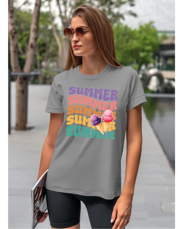 Koszulka Lato pełne smaku <br>delektuj się słodkimi chwilami - Unisex, dla niej