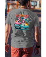Koszulka Lato pełne radości <br>wyrusz w podróż do przygód - Unisex, dla niego