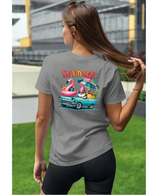 Koszulka Lato pełne radości <br>wyrusz w podróż do przygód - Unisex, dla niej
