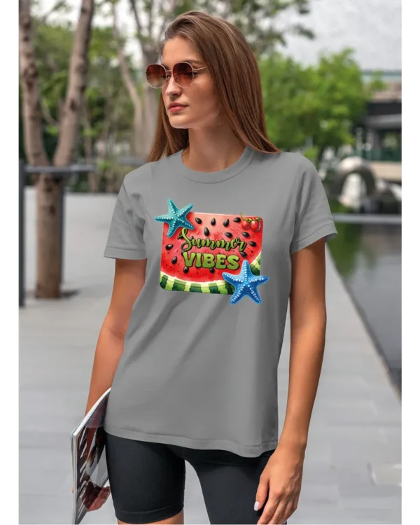 Koszulka Letnie wibracje <br>poczuj radość lata - Unisex, dla niej