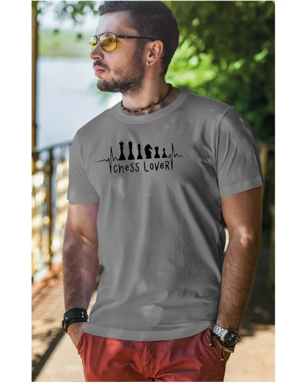 Koszulka Miłośnik szachów <br>bądź królem planszy - Unisex, dla niego
