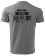 Koszulka Romantyczna propozycja, „Will you be my girlfriend?” - Unisex