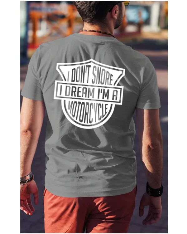 Koszulka I dont snore, I dream I’m a motorcycle – edycja White, Unisex
