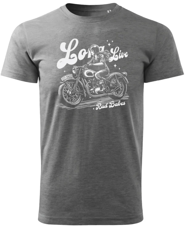 Koszulka Jazda, wolność, niezależność, „Long Live Rad Babes” – edycja White, Unisex