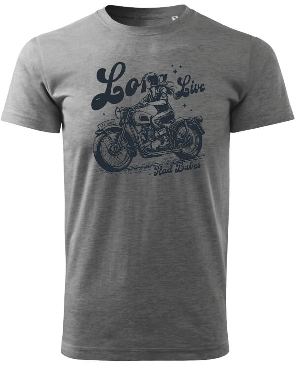 Koszulka Jazda, wolność, niezależność, „Long Live Rad Babes” – edycja Midnight, Unisex