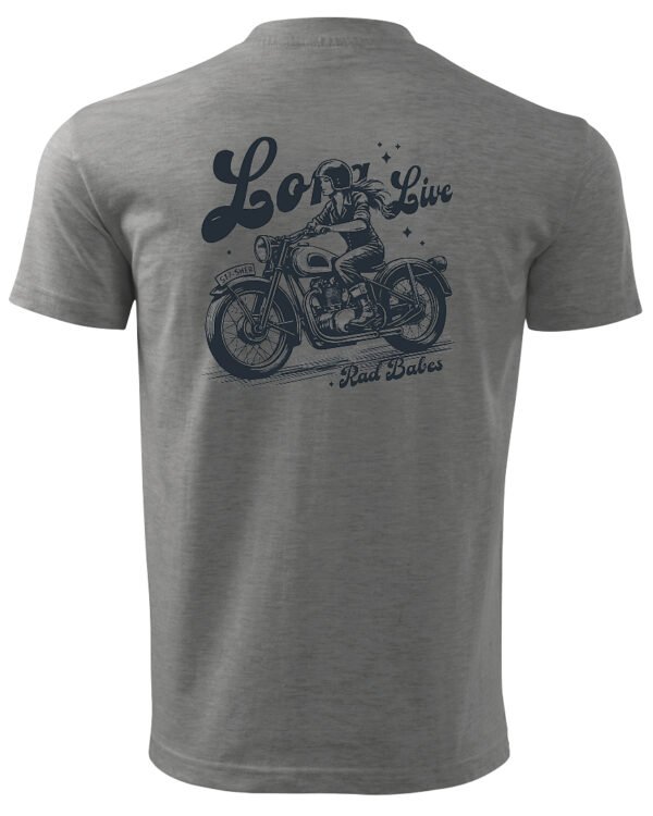 Koszulka Jazda, wolność, niezależność, „Long Live Rad Babes” – edycja Midnight, Unisex