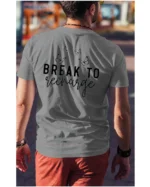 Koszulka Znajdź chwilę na odpoczynek, „Break to recharge” – Unisex