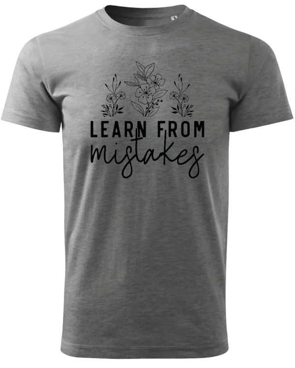 Koszulka Rozwijaj się przez błędy, „Learn from mistakes” – Unisex