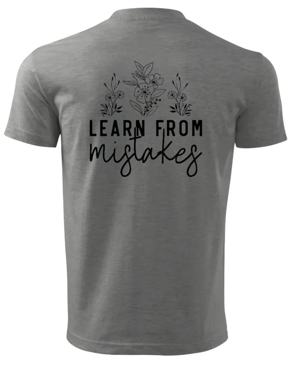 Koszulka Rozwijaj się przez błędy, „Learn from mistakes” – Unisex