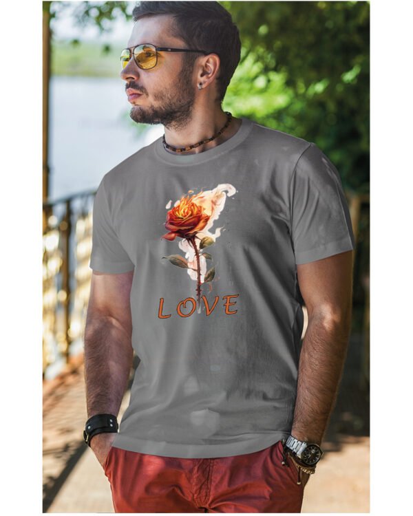 Koszulka Burn in Love <br>Romantyczny płomień - Unisex, dla niego