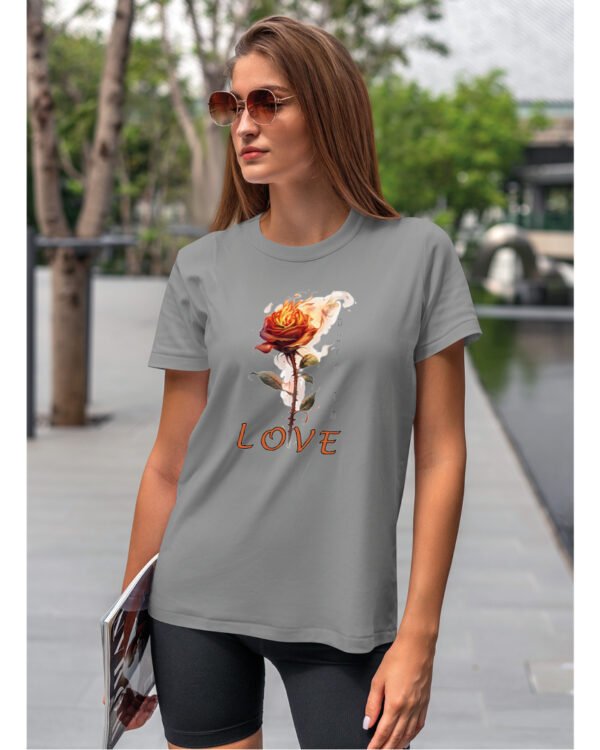 Koszulka Burn in Love <br>Romantyczny płomień - Unisex, dla niej