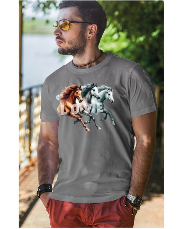 Koszulka Miłość w Galopie <br>Konie i wolność - Unisex, dla niego