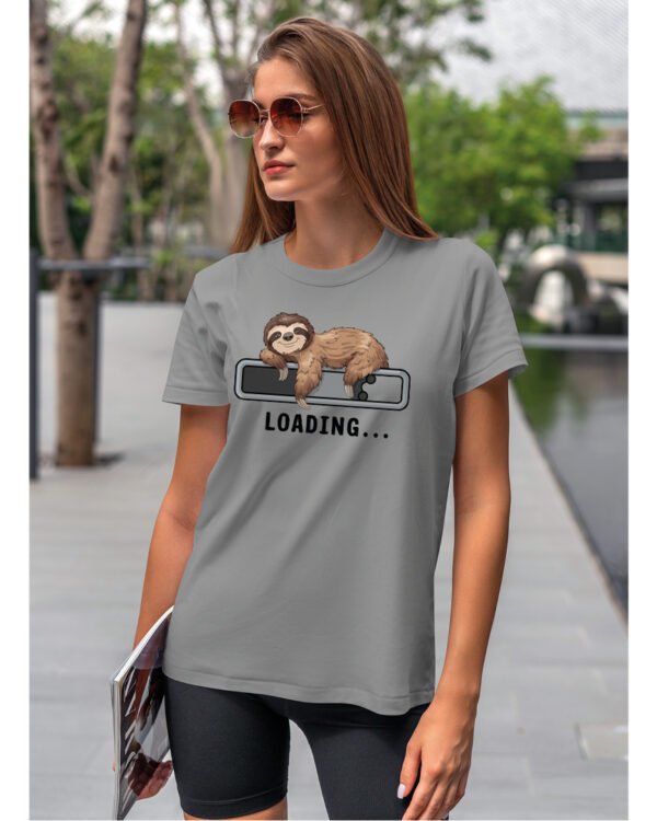 Koszulka Loading Leniwiec <br>Ładowanie energii - Unisex, dla niej