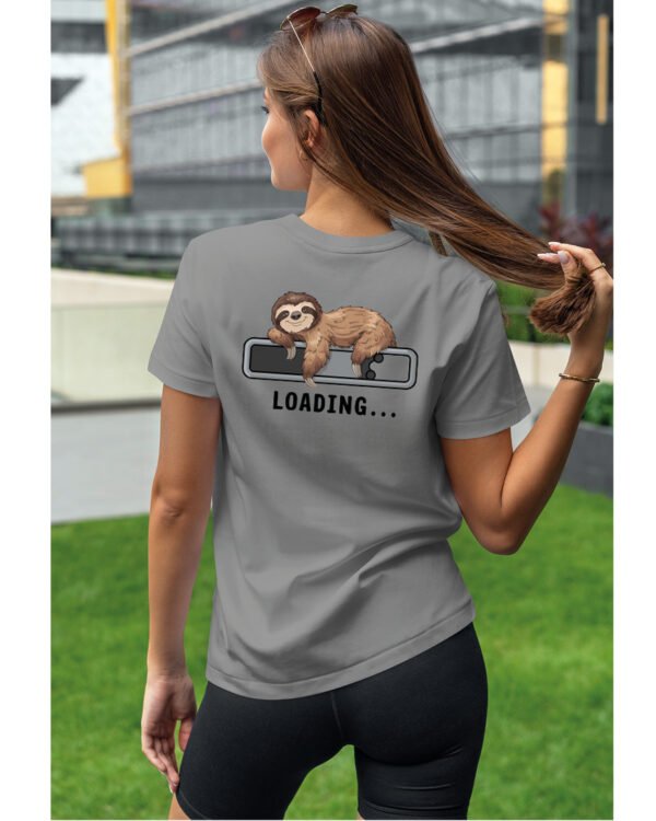 Koszulka Loading Leniwiec <br>Ładowanie energii - Unisex, dla niej