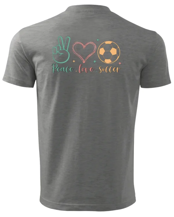 Koszulka Peace Love Soccer <br>Sport i pasja - Unisex, dla niej