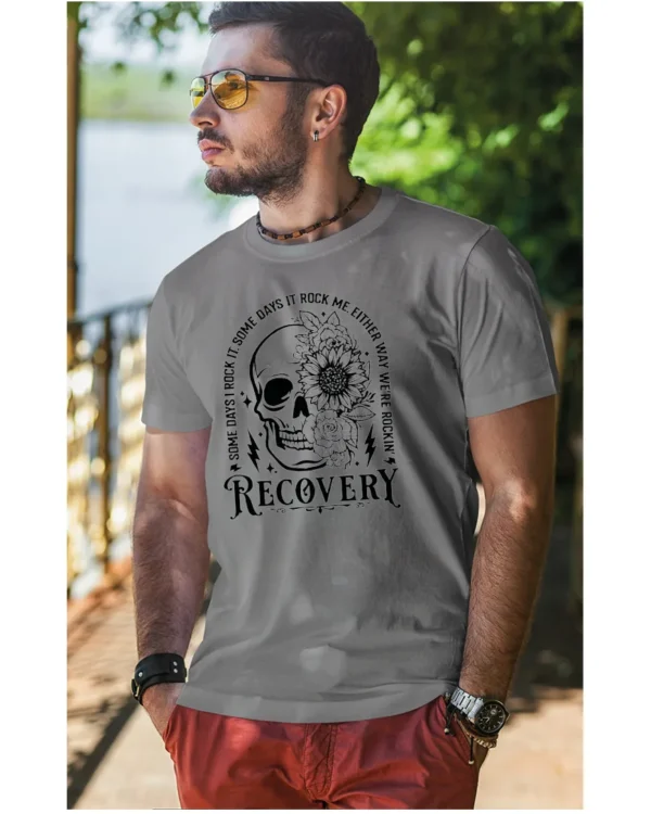Koszulka Recovery <br>Rock'n'rollowy powrót - Unisex, dla niego, edycja Midnight