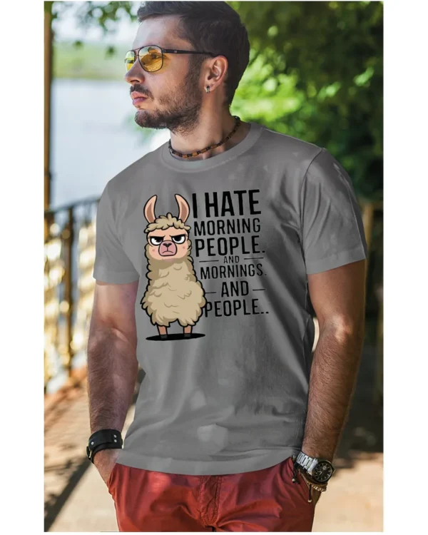 Koszulka I Hate Mornings <br>And people - Unisex, dla niego