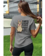 Koszulka I Hate Mornings <br>And people - Unisex, dla niej