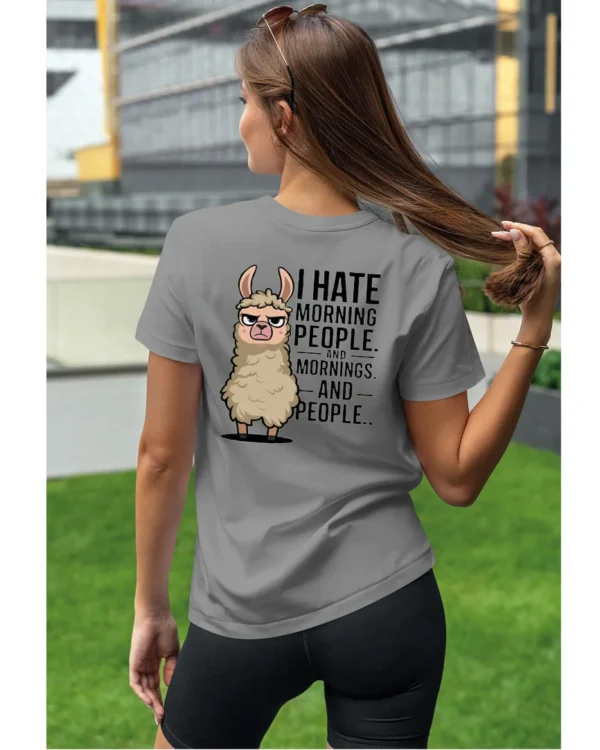 Koszulka I Hate Mornings <br>And people - Unisex, dla niej