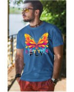 Koszulka unisex motyl “Better fly”, dla niego – wybierz kolor!