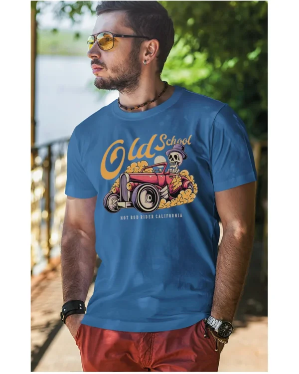 Koszulka unisex vintage samochód "Hot rod", dla niego – wybierz kolor!