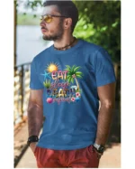 Koszulka Plażowy styl życia <br>jedz, śpij, plażuj, powtarzaj - Unisex, dla niego