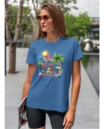 Koszulka Plażowy styl życia <br>jedz, śpij, plażuj, powtarzaj - Unisex, dla niej
