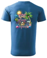 Koszulka Plażowy styl życia <br>jedz, śpij, plażuj, powtarzaj - Unisex, dla niego