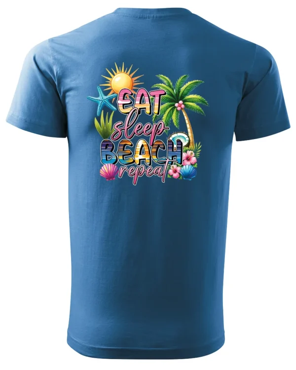 Koszulka Plażowy styl życia <br>jedz, śpij, plażuj, powtarzaj - Unisex, dla niego