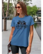 Koszulka Romantyczna propozycja, „Will you be my girlfriend?” - Unisex