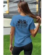 Koszulka Romantyczna propozycja, „Will you be my girlfriend?” - Unisex