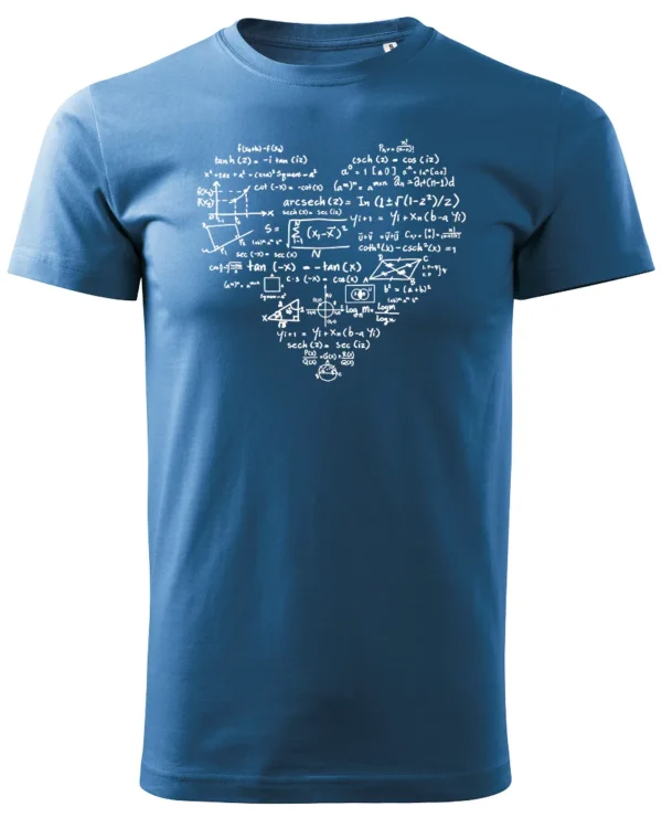 Koszulka Matematyczne serce, dla miłośników liczb – edycja White, Unisex