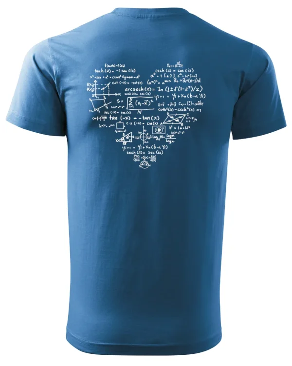 Koszulka Matematyczne serce, dla miłośników liczb – edycja White, Unisex