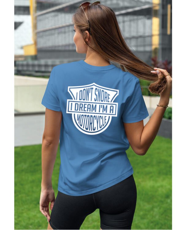 Koszulka I dont snore, I dream I’m a motorcycle – edycja White, Unisex