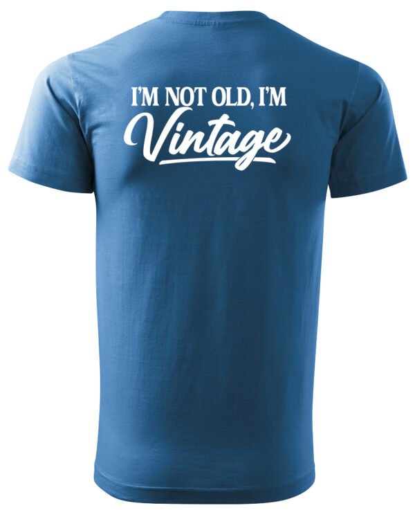 Koszulka Styl retro na co dzień, „I'm not old, I'm vintage” – Unisex, edycja Midnight