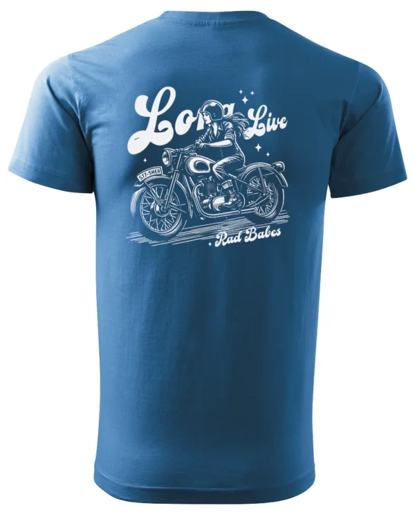 Koszulka Jazda, wolność, niezależność, „Long Live Rad Babes” – edycja White, Unisex