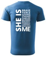 Koszulka Ona to ja, pewność, moc i determinacja – Unisex, edycja White