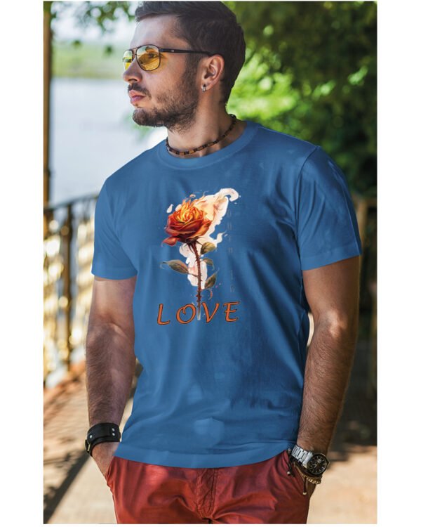 Koszulka Burn in Love <br>Romantyczny płomień - Unisex, dla niego