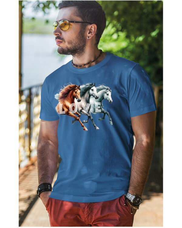 Koszulka Miłość w Galopie <br>Konie i wolność - Unisex, dla niego