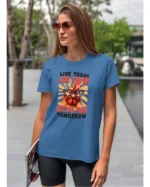 Koszulka Live Today <br>Kurczak na luzie - Unisex, dla niej