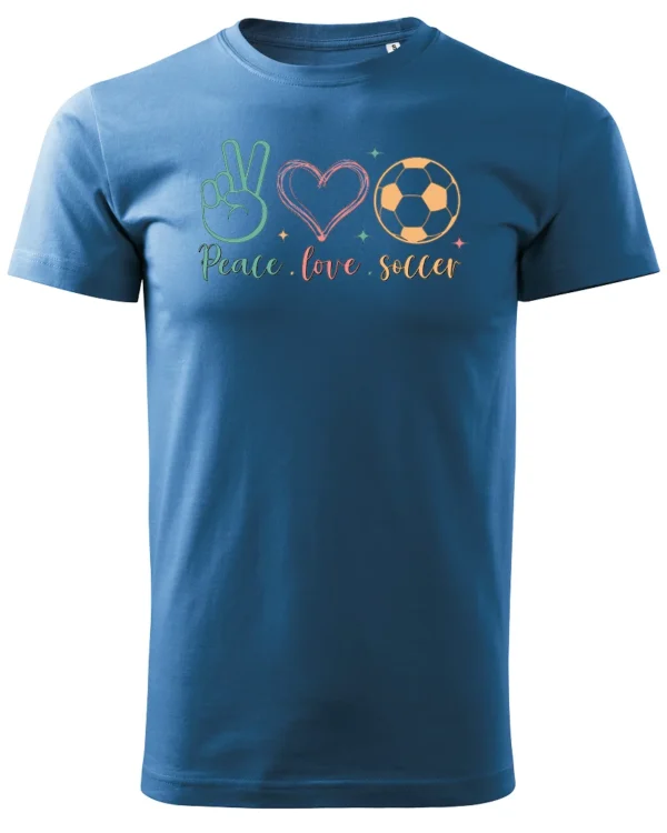 Koszulka Peace Love Soccer <br>Sport i pasja - Unisex, dla niej