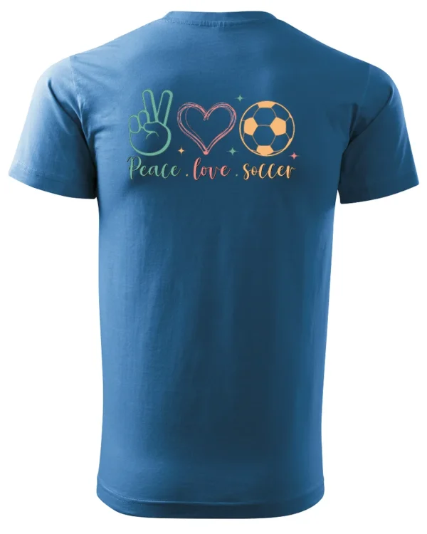 Koszulka Peace Love Soccer <br>Sport i pasja - Unisex, dla niej