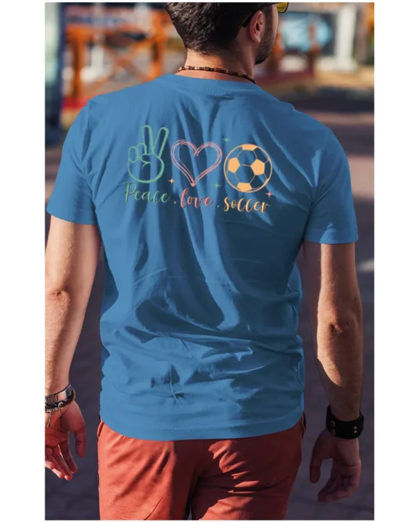 Koszulka Peace Love Soccer <br>Sport i pasja - Unisex, dla niej