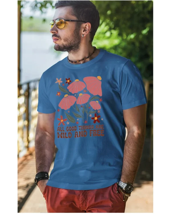 Koszulka Wild and Free <br>Piękno natury - Unisex, dla niego