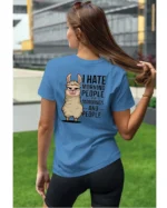 Koszulka I Hate Mornings <br>And people - Unisex, dla niej