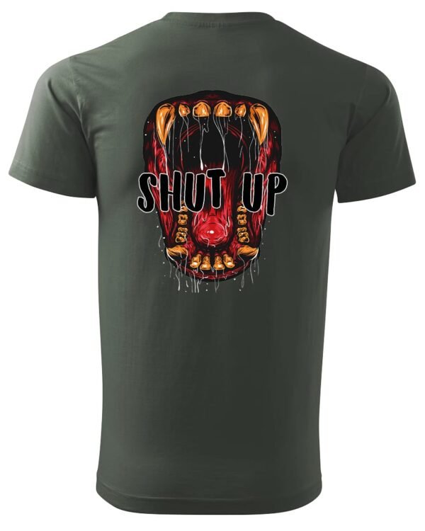 Koszulka unisex napis “Shut up”, dla niej – wybierz kolor!